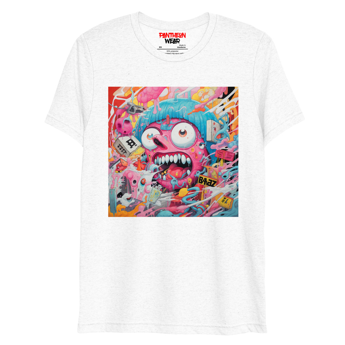 Vibrant Psychedelic Anime Graphic T-Shirt – Bold Japanese Art Streetwear